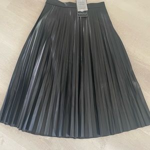 Black Vegan Leather Skirt